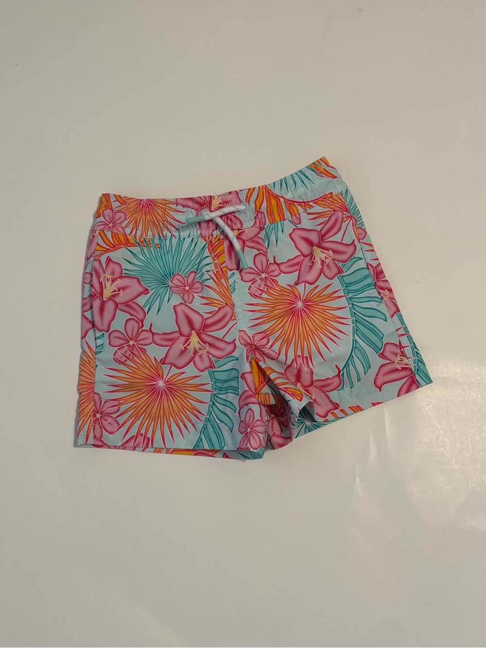 Pink & Turquoise Floral Bermuda Shorts
